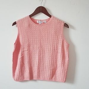 4 for 25! Jeanne Pierre knitted vest. Orange. L